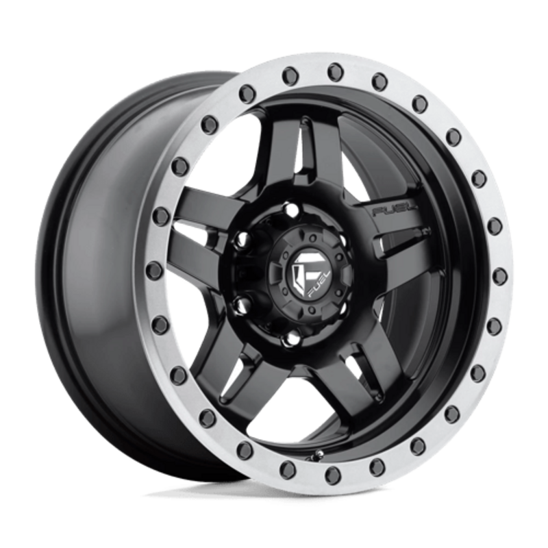 Llanta Fuel D557 Anza 18x9" 6x139.7 ET19 Matte Black, Gunmetal Ring