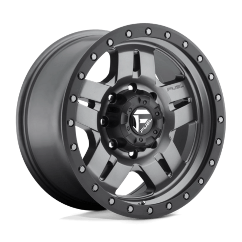 Llanta Fuel D558 Anza 15x8" 5x114.3 ET-18 Matte Gunmetal Black Bead Ring