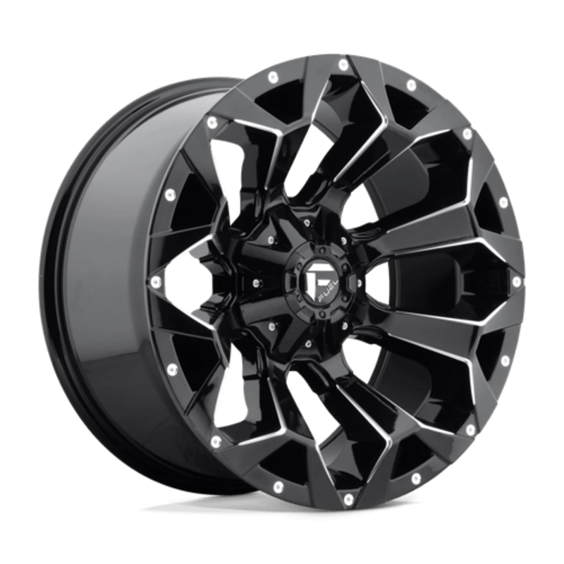 Llanta Fuel D576 Assault 20x10" 8x165.1 ET-18 Gloss Black Milled