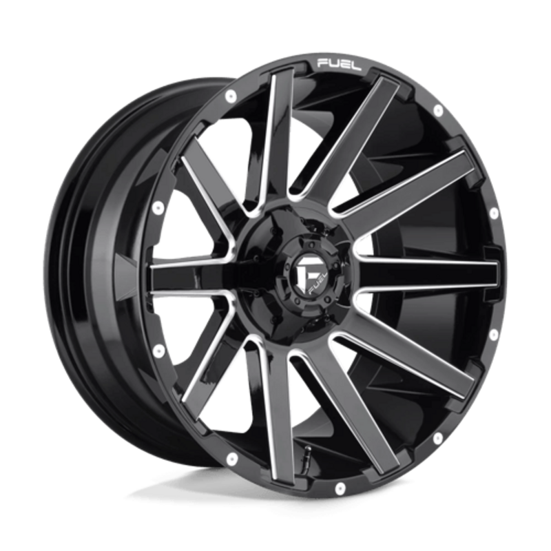 Llanta Fuel D615 Contra 20x10" 5x139.7/150 ET-18 Gloss Black Milled
