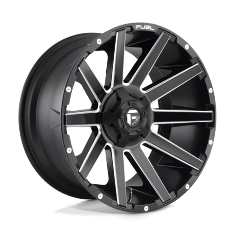 Llanta Fuel D616 Contra 20x9" 5x127/139.7 ET20 Flat Black, Gloss Lip