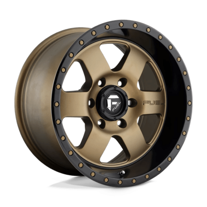 Llanta Fuel D617 Podium 17x9" 5x127 ET-12 Flat Bronze, Black Ring