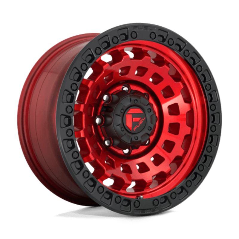 Llanta Fuel D632 Zephyr 20x9" 6x135 ET1 Candy Red, Black Bead Ring