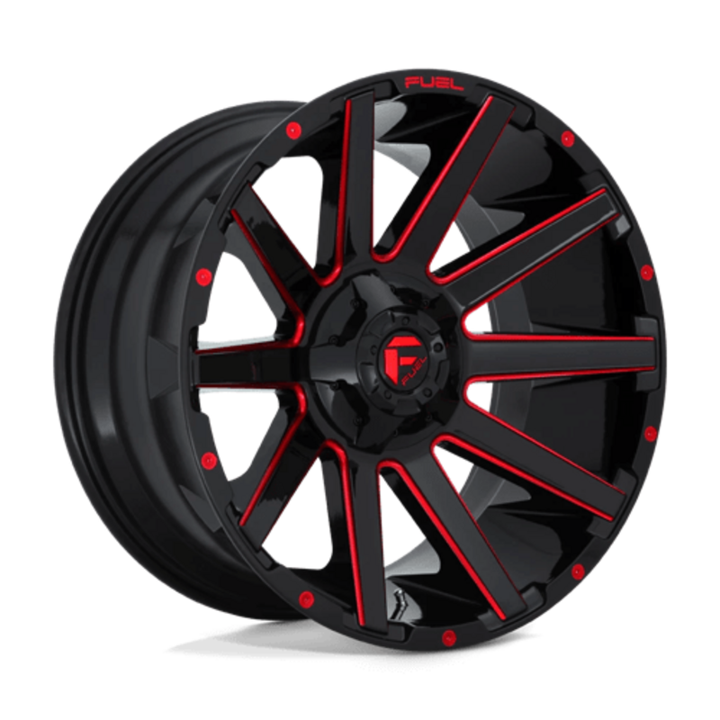 Llanta Fuel D643 Contra 20x9" 5x139.7/150 ET20 Gloss Black & Red