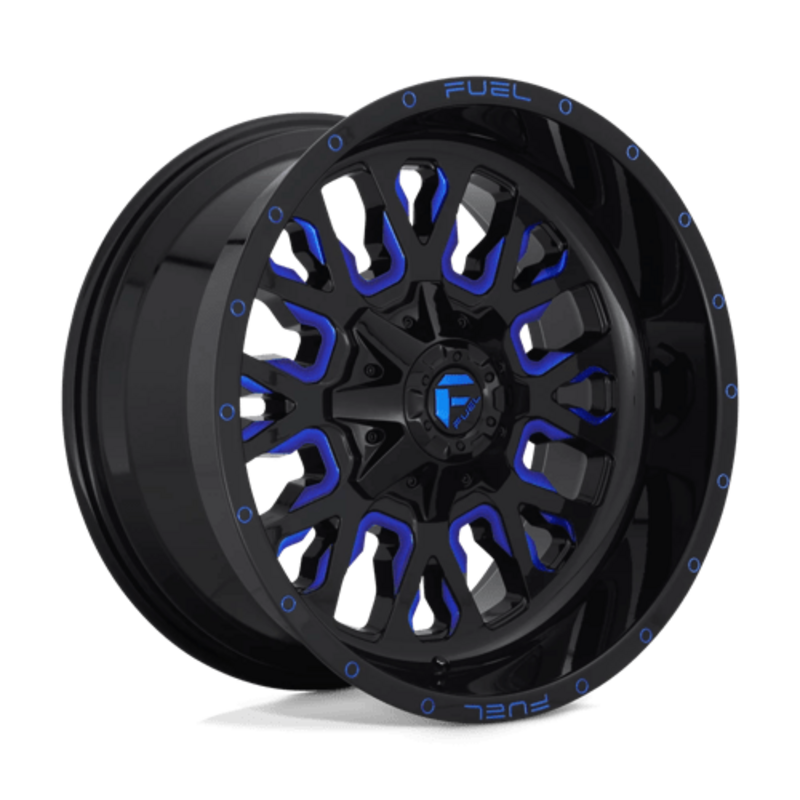 Llanta Fuel D645 Stroke 18x9" 6x135/139.7 ET20 Gloss Black, Blue Tint