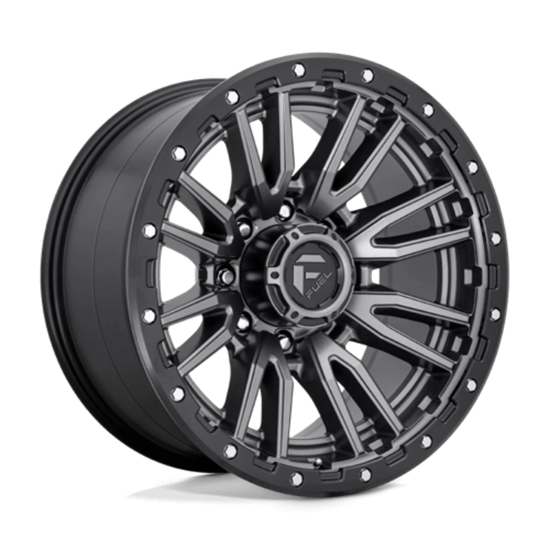 Llanta Fuel D680 Rebel 20x10" 8x180 ET-18 Matte Gunmetal Black Bead Ring