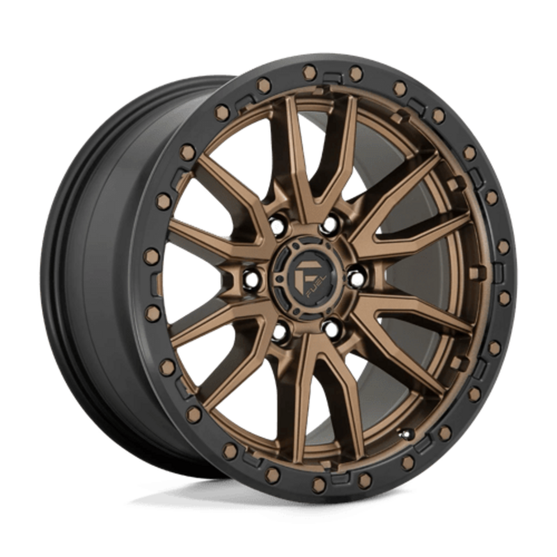 Llanta Fuel D681 Rebel 18x9" 6x139.7 ET1 Flat Bronze, Black Ring