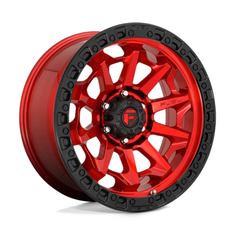 Llanta Fuel D695 Covert 20x9" 8x165.1 ET1 Candy Red, Black Bead Ring