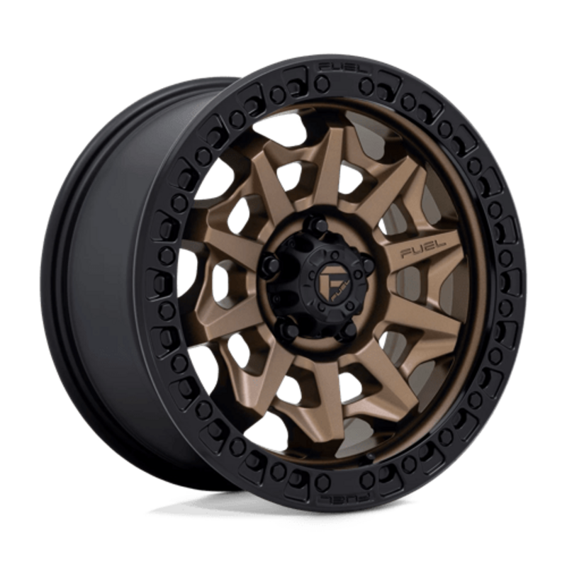 Llanta Fuel D696 Covert 17x8.5" 5x120 ET34 Flat Bronze, Black Ring