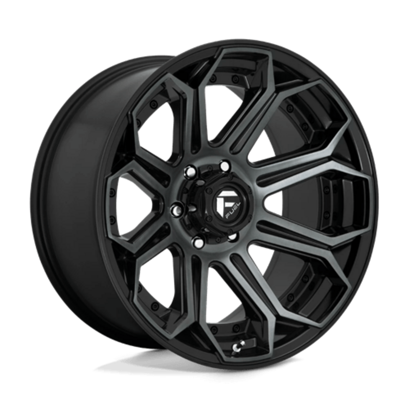 Llanta Fuel D704 Siege 20x10" 6x139.7 ET-18 Gloss Machined Double Dark Tint