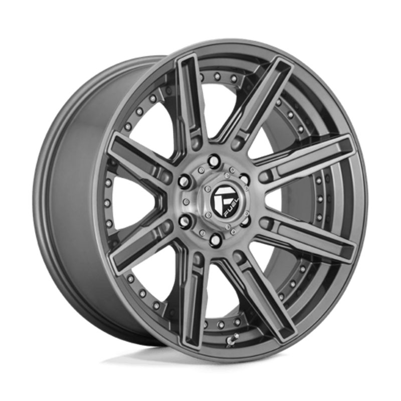 Llanta Fuel D710 Rogue Platinum 20x10" 6x139.7 ET-18 Brushed Gunmetal