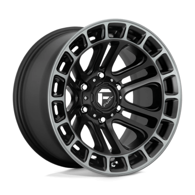 Llanta Fuel D720 Heater 20x10" 6x139.7 ET-18 Flat Black Double Dark Tint Machined