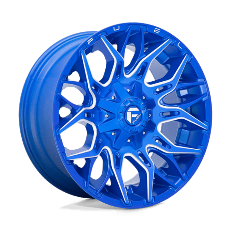 Llanta Fuel D770 Twitch 22x10" 6x135/139.7 ET-18 Anodized Blue Milled