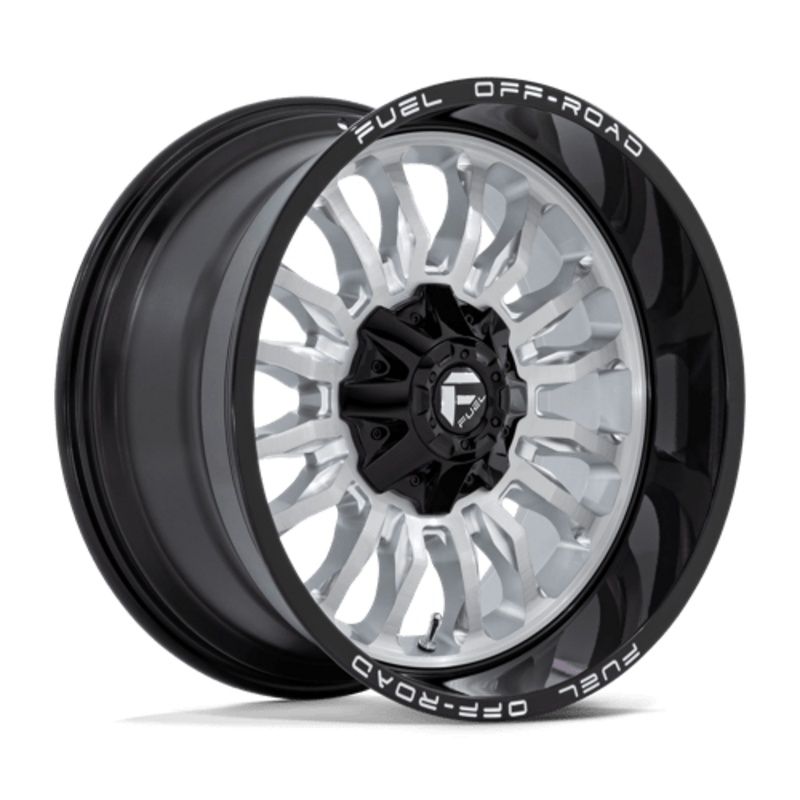 Llanta Fuel D798 Arc 20x10" 6x135/139.7 ET-18 Silver Brushed Face, Milled Black Lip