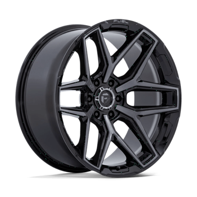 Llanta Fuel Flux 20x8.5" 6x139.7 ET45 Gloss Black Brushed
