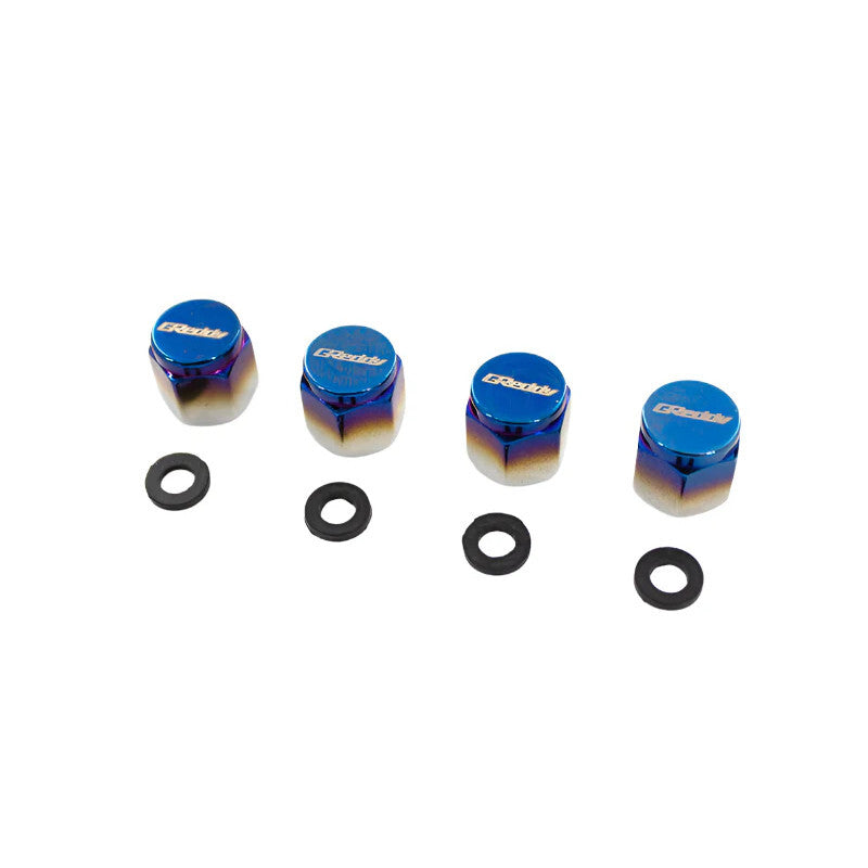 GReddy Aluminium Air válvula Caps - Titanium (juego de 4)