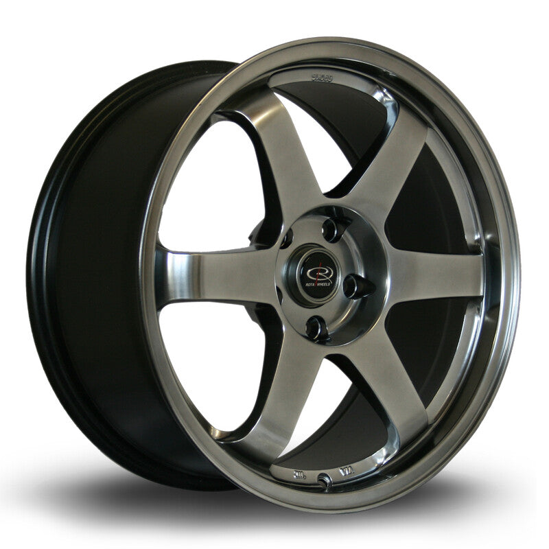 Llanta Rota Grid 18x8.5" 5x114.3 ET30 Hyper Black