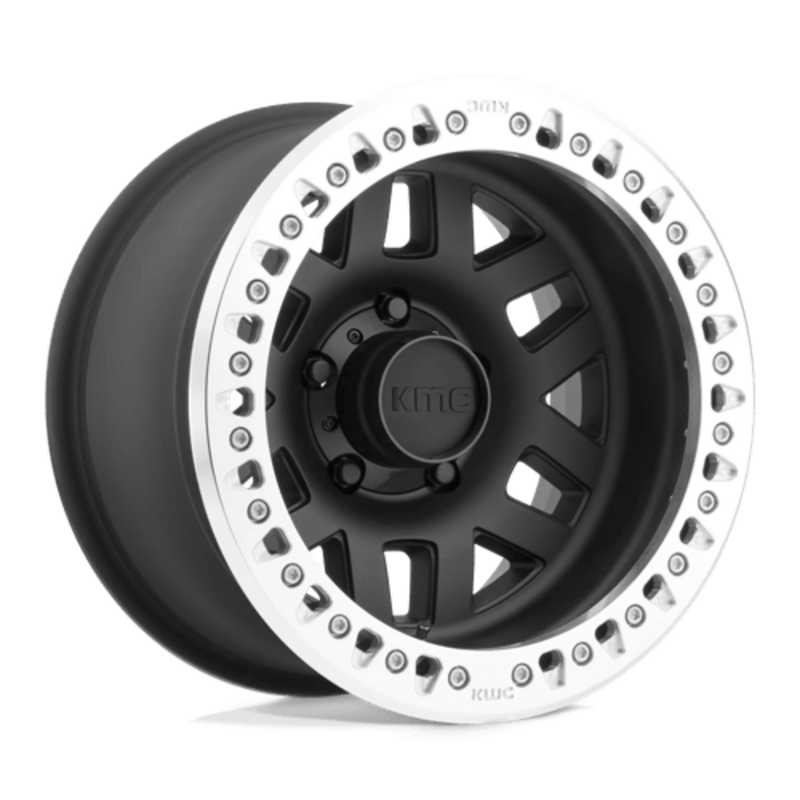 Llanta KMC KM229 Machete Crawl Beadlock 17x9" 5x127 ET-38 Satin Black, Machined Lip