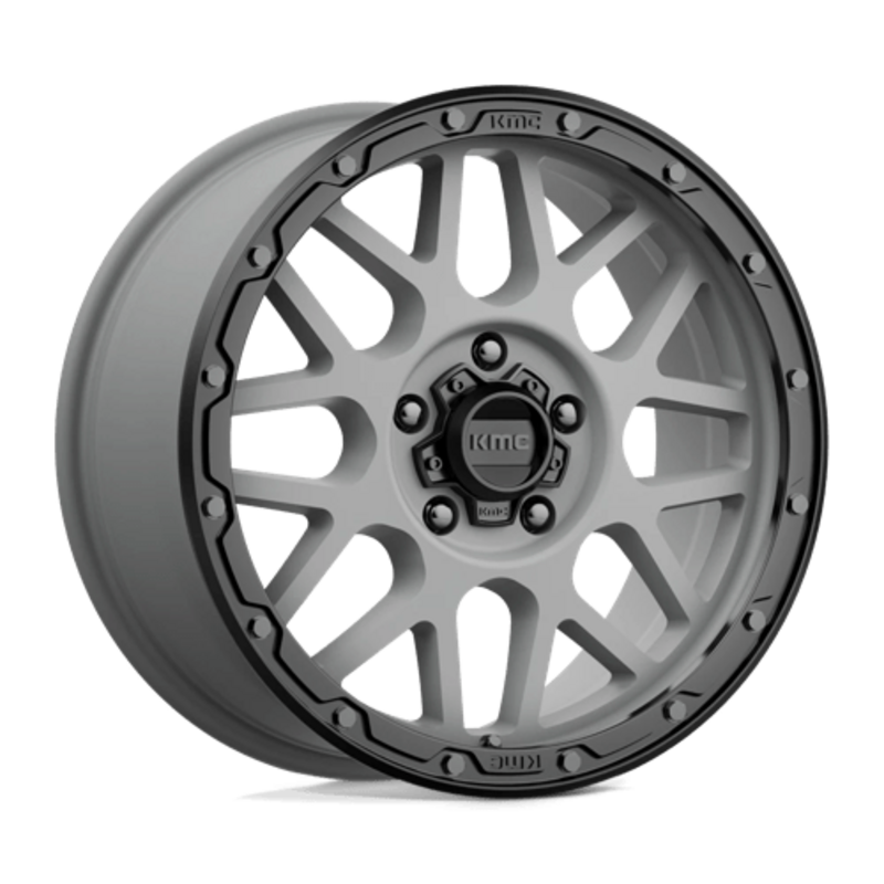 Llanta KMC KM535 Grenade Off-Road 18x8.5" 5x127 ET35 Matte Gray, Black Lip