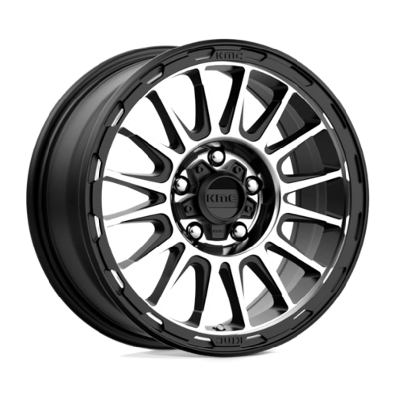 Llanta KMC KM542 Impact 16x7" 5x110 ET30 Satin Black, Machined Spokes