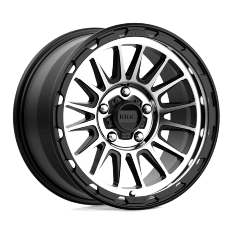 Llanta KMC KM542 Impact 17x9" 5x127 ET18 Satin Black, Machined Spokes