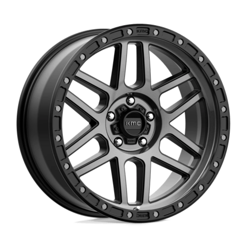 Llanta KMC KM544 Mesa 17x9" 5x127 ET-12 Satin Black, Gray Tint