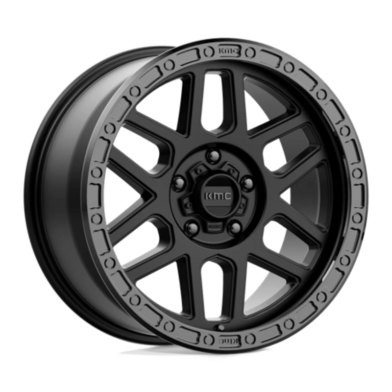 Llanta KMC KM544 Mesa 17x9" 5x127 ET18 Satin Black, Gloss Lip