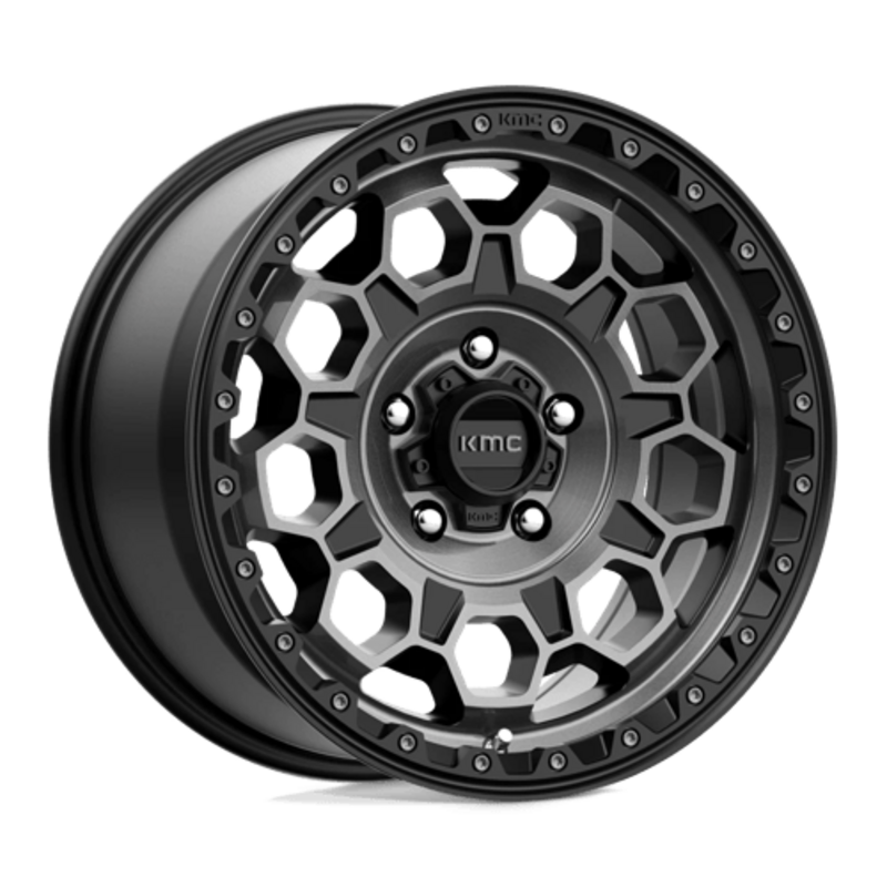 Llanta KMC KM545 Trek 17x9" 5x127 ET18 Satin Black, Gray Tint