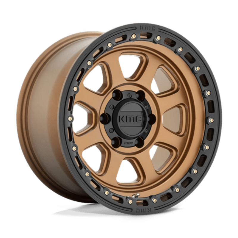 Llanta KMC KM548 Chase 20x9" 5x127 ET18 Flat Bronze, Black Lip