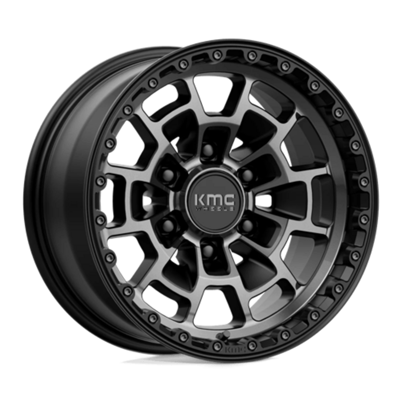 Llanta KMC KM718 Summit 17x8.5" 5x127 ET0 Satin Black, Gray Tint