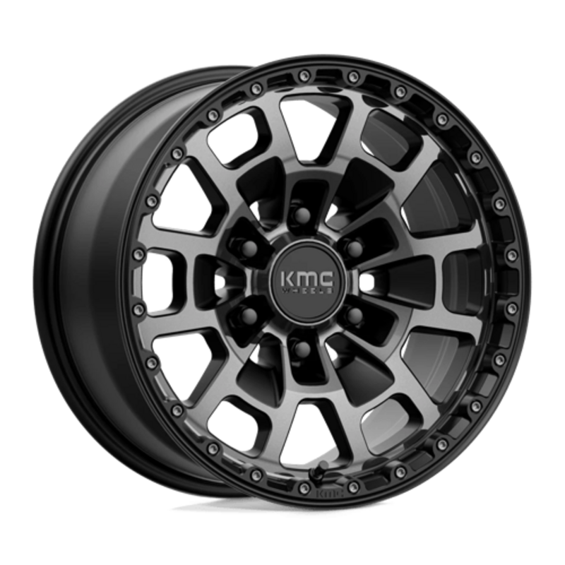 Llanta KMC KM718 Summit 17x8.5" 6x139.7 ET18 Satin Black, Gray Tint