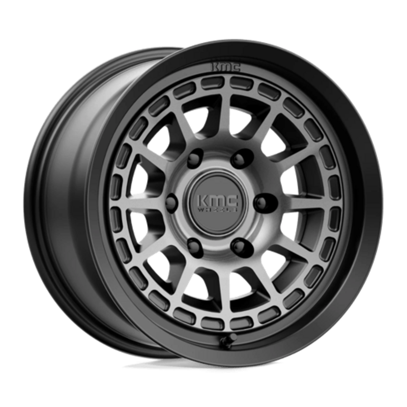 Llanta KMC KM719 Canyon 16x8" 6x139.7 ET0 Satin Black, Gray Tint