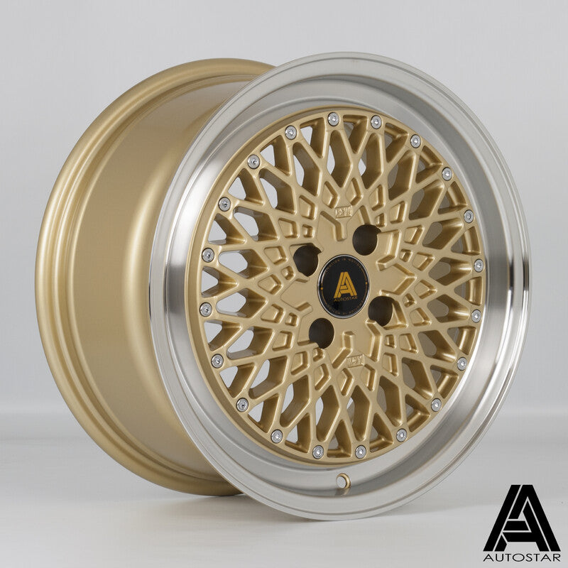 Llanta Autostar Minus 16x7.5" 5x100 ET30 Gold, Polished Lip