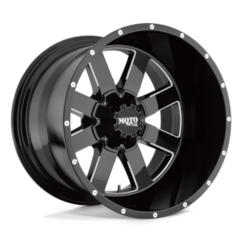 Llanta Moto Metal MO962 20x12" 6x139.7 ET-44 Gloss Black Milled
