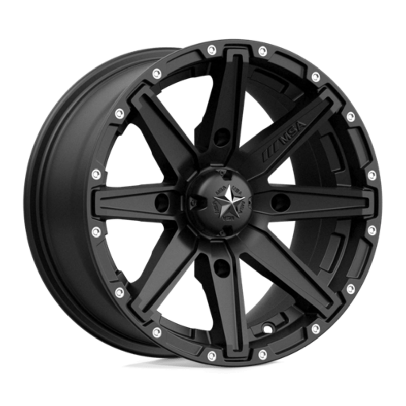 Llanta MSA Offroad M33 Clutch UTV 14x10" 4x156 ET0 Satin Black
