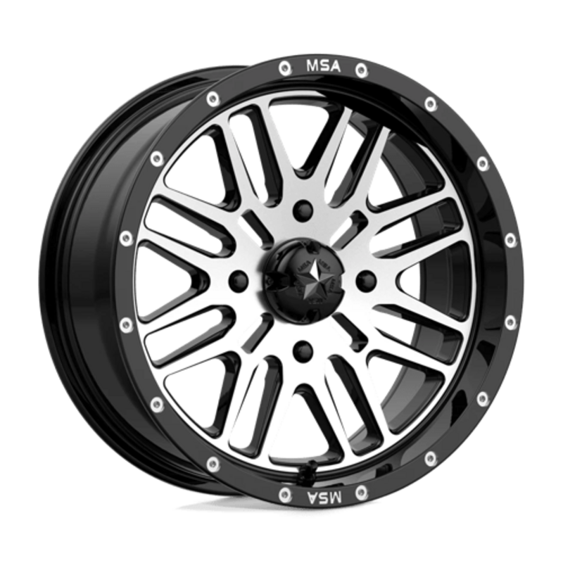 Llanta MSA Offroad M38 Brute UTV 16x7" 4x137 ET10 Gloss Black Machined