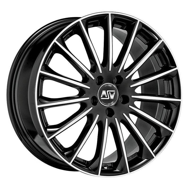 Llanta MSW 30 19x9" 5x112 ET44 Gloss Black, Polished Spokes