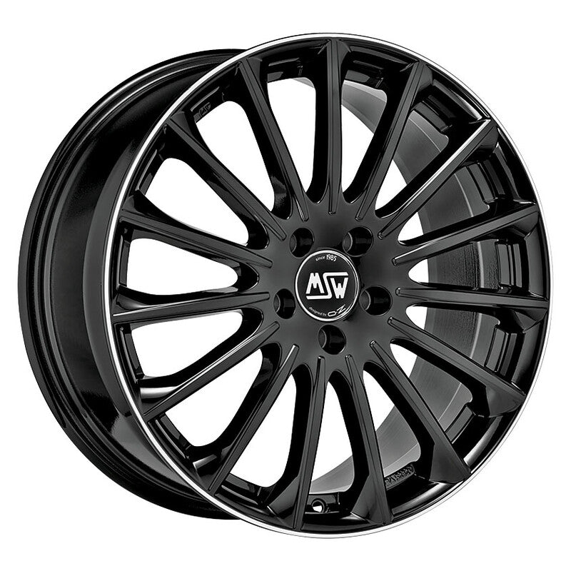 Llanta MSW 30 18x9" 5x112 ET49 Gloss Black, Polished Lip