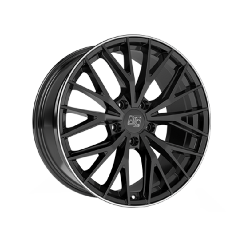 Llanta MSW 44 20x9" 5x112 ET28 Gloss Black, Machined Spokes