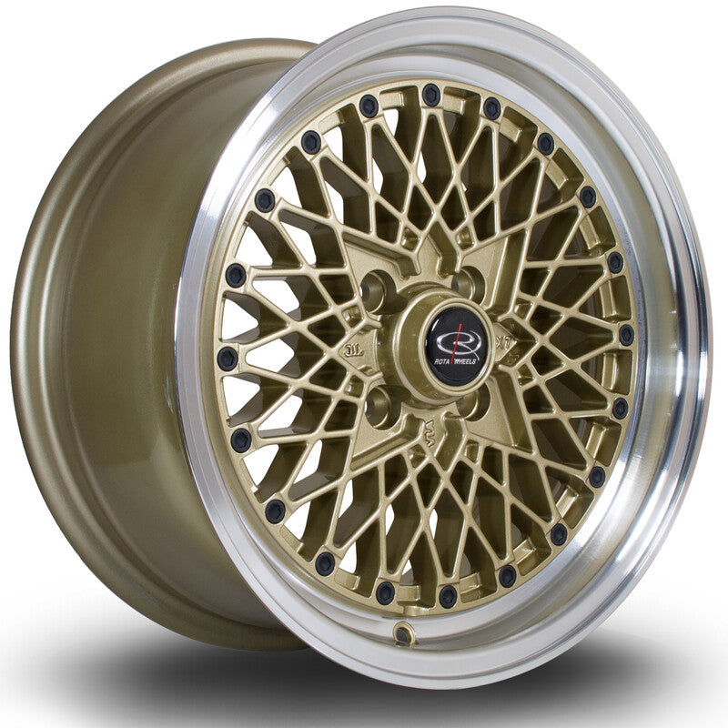Llanta Rota OS Mesh 15x7" 4x100 ET30 Polished Lip
