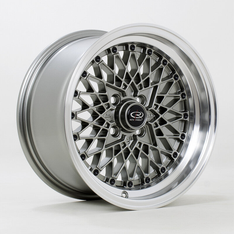 Llanta Rota OS Mesh 15x8" 4x100 ET20 Steel Grey