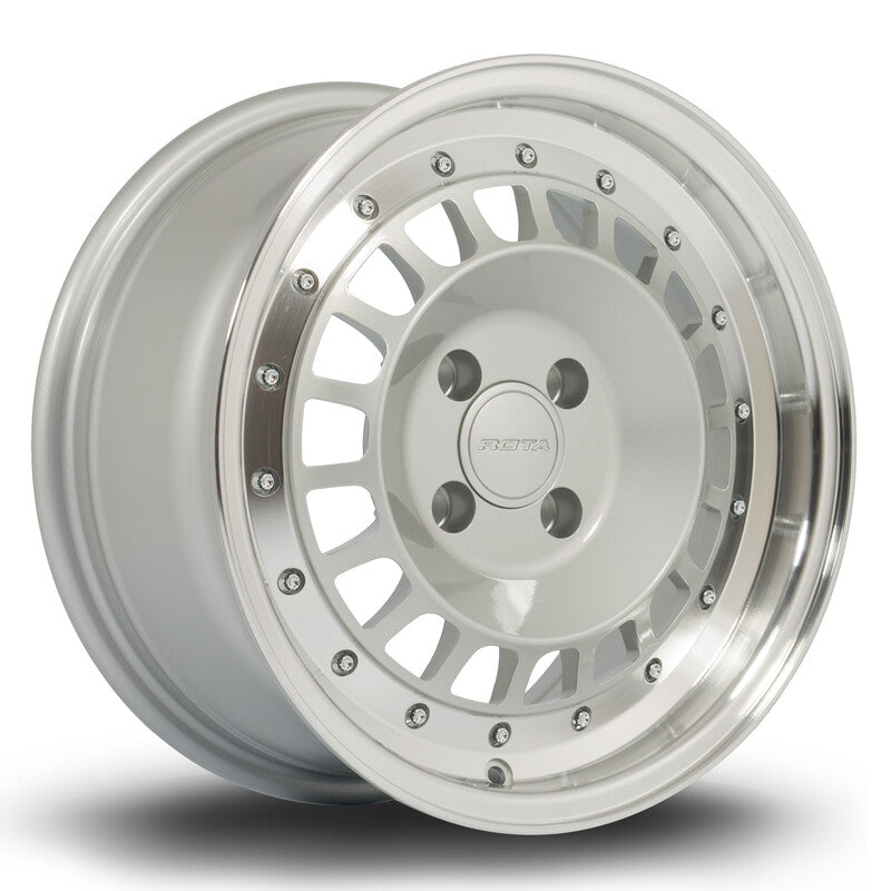 Llanta Rota Speciale 15x7" 4x108 ET20 Silver, Polished Lip