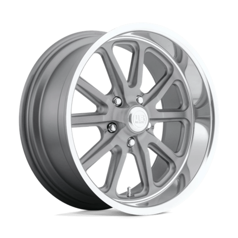 Llanta US Mags U111 Rambler 18x9.5" 5x114.3 ET1 Textured Gray, Diamond Cut Lip