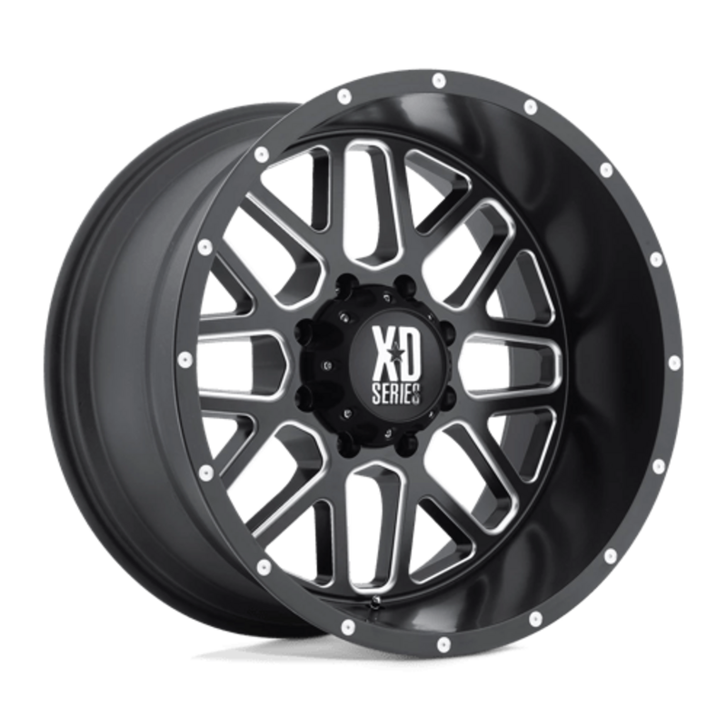 Llanta XD XD820 Grenade 20x10" 5x139.7 ET-24 Satin Black, Milled Spokes