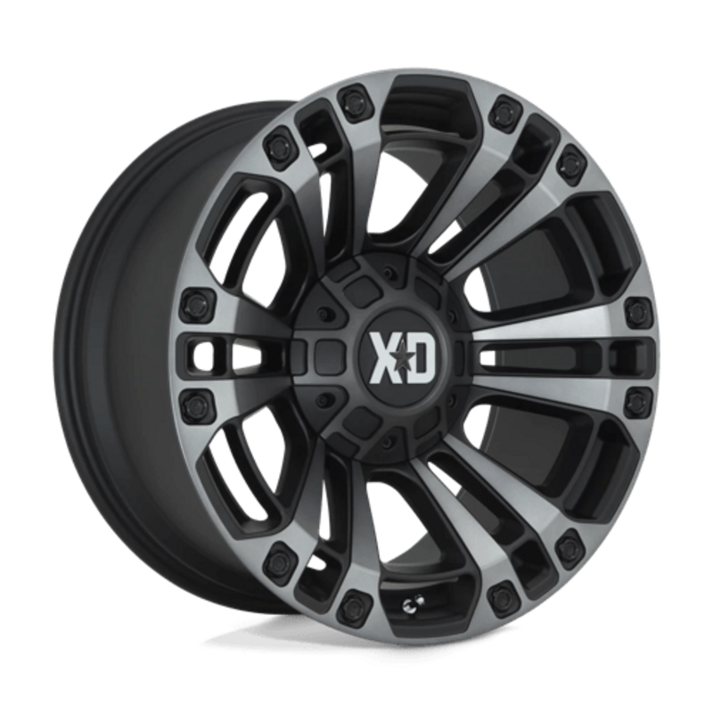 Llanta XD XD851 Monster 3 20x9" 5x139.7/150 ET18 Satin Black, Gray Tint