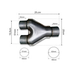 63-51 mm Y-pipe