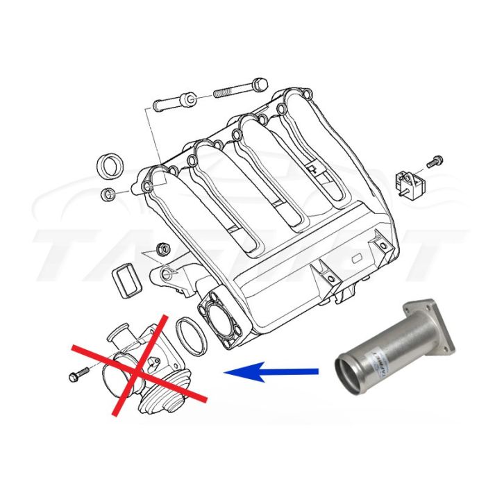 EGR Valve Delete Kit with Blanking Plate for BMW with 2.0, 2.5, 3.0 D, M47 and M57 Engines.