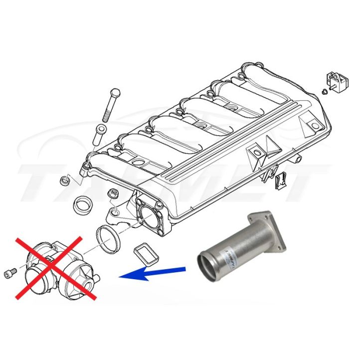 EGR Valve Delete Kit with Blanking Plate for BMW with 2.0, 2.5, 3.0 D, M47 and M57 Engines.