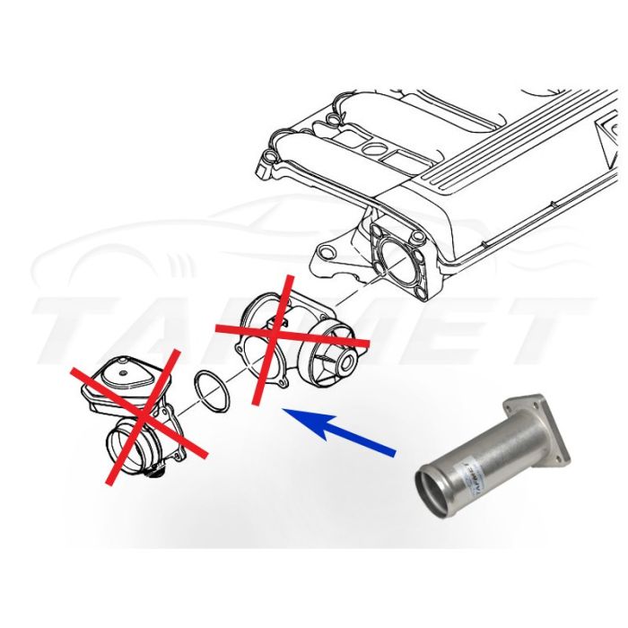 EGR Valve Delete Kit with Blanking Plate for BMW with 2.0, 2.5, 3.0 D, M47 and M57 Engines.