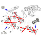 Kit de eliminación EGR con placa ciega y bypass para BMW con motores 2.0 2.5 3.0 D M47 M57